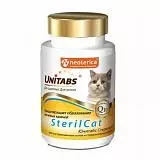 Витамины для кошек Unitabs SterilCat с Q10 профилактика мочевых камней 120 табл.