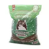 Наполнитель древесный Сибирская Кошка Лесной 20 кг 