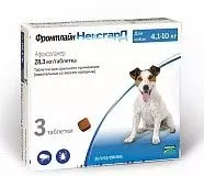 Таблетки жевательные для собак 4-10 кг Фронтлайн НексгарД 3*28,3 мг 1 табл.