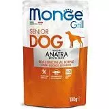 Консервы для пожилых собак Monge Dog Grill SENIOR Pouch Утка 100 г