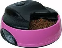 Автокормушка для кошек Feedex PF1P на 4 кормления с емкостью для льда розовая