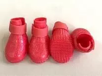 Обувь для собак "Косточка", размер L, силикон, красный