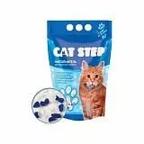 Наполнитель впитывающий CAT STEP Crystal Blue силикагелевый , 3 л (1,39 кг.)