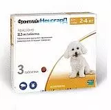 Таблетки жевательные для собак 2-4 кг Мериал Фронтлайн НексгарД  3*11,3 мг 1 табл.