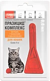 Капли противопаразитарные для кошек более 4 кг Apicenna Празицид Комплекс 0,8 мл
