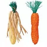 Игрушка для грызунов Трикси 6192 Морковь и кукуруза 15 см
