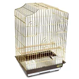 Клетка для птиц Триол №6112 золотая 46,5*36*71 см (дефект: верхняя часть деформирована)