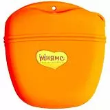 Силиконовая тренировочная сумка SuperDesign Мнямс для лакомств, размер L, оранжевая