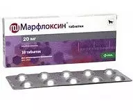Таблетки для кошек и собак KRKA Марфлоксин 20 мг №10