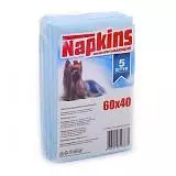 Впитывающие пеленки для собак NAPKINS (целлюлоза) 60*40, 5 шт. 