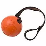 Игрушка для собак Doglike Мяч средний с лентой оранжевый