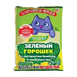 Наполнитель для кошек Japan Premium Pet с зеленым горошком и ароматом японского чая 6 л (дефект 10-20 см, без потери веса)