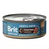 Консервы для щенков всех пород Brit Premium by Nature телятина/морковь 100 г