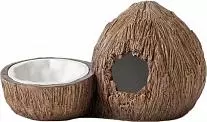 Поилка с укрытием для террариума Exo Terra Coconut Hide & Water Dish PT3159 14х24х13 см