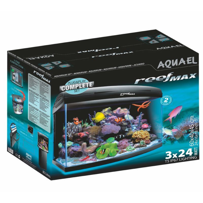 Аквариум морской AquaEl Reef Max 105 л 60х40х45 см чёрный купить ...
