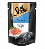 Влажный корм для кошек Sheba Pleasure ломтики с лососем в соусе, 85 г