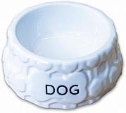 Миска для собак КерамикАрт 200 мл, DOG белая