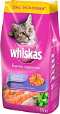 Сухой корм для кошек Вискас Подушечки рыба лосось 1,9 кг (дефект упаковки 5-10см)